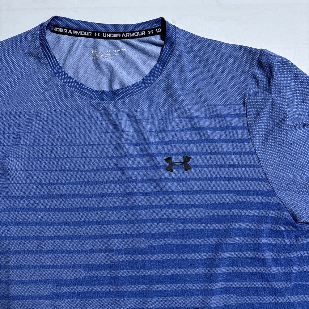 Under Armour Men's Tech Blue UA Vanish Seamless Short Sleeve Fitted T-Shirt XXL